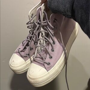 Women's High-Top Sneakers platform in Lavender